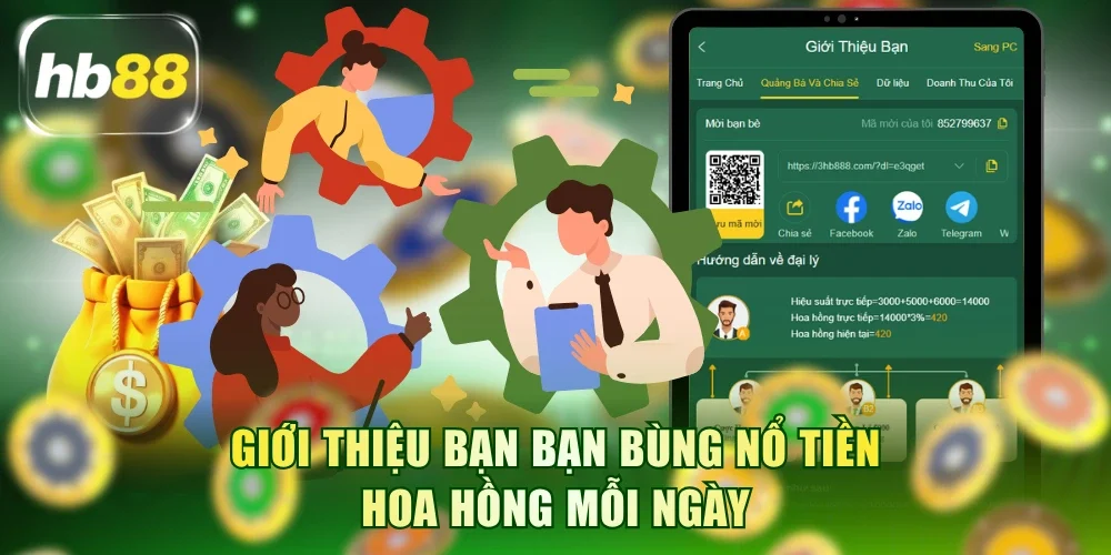 Giới thiệu bạn bạn bùng nổ tiền hoa hồng mỗi ngày