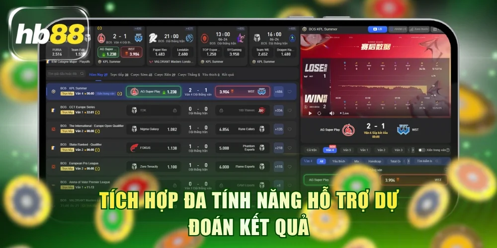 Tích hợp đa tính năng hỗ trợ dự đoán kết quả