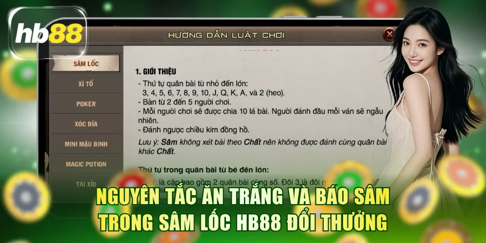 Nguyên tắc ăn trắng và Báo Sâm trong Sâm Lốc HB88 đổi thưởng